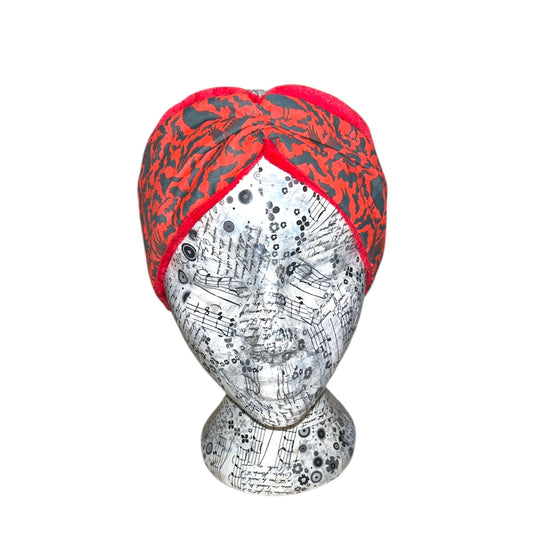 Crow and bat red Headwarmer