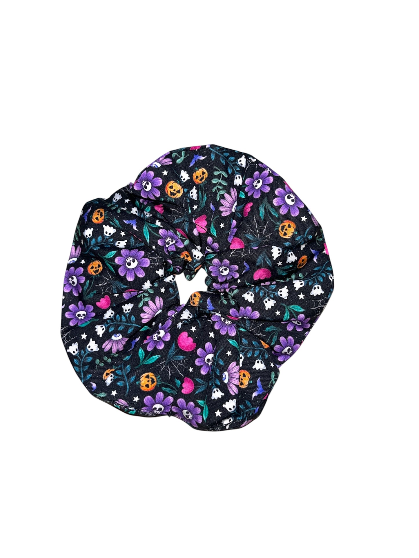 Spooky flowers scrunchies