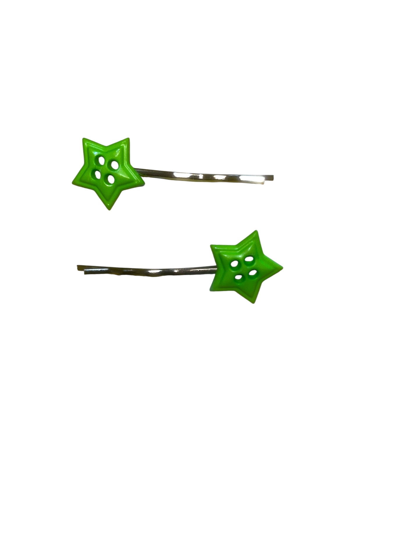 Star button hair grips