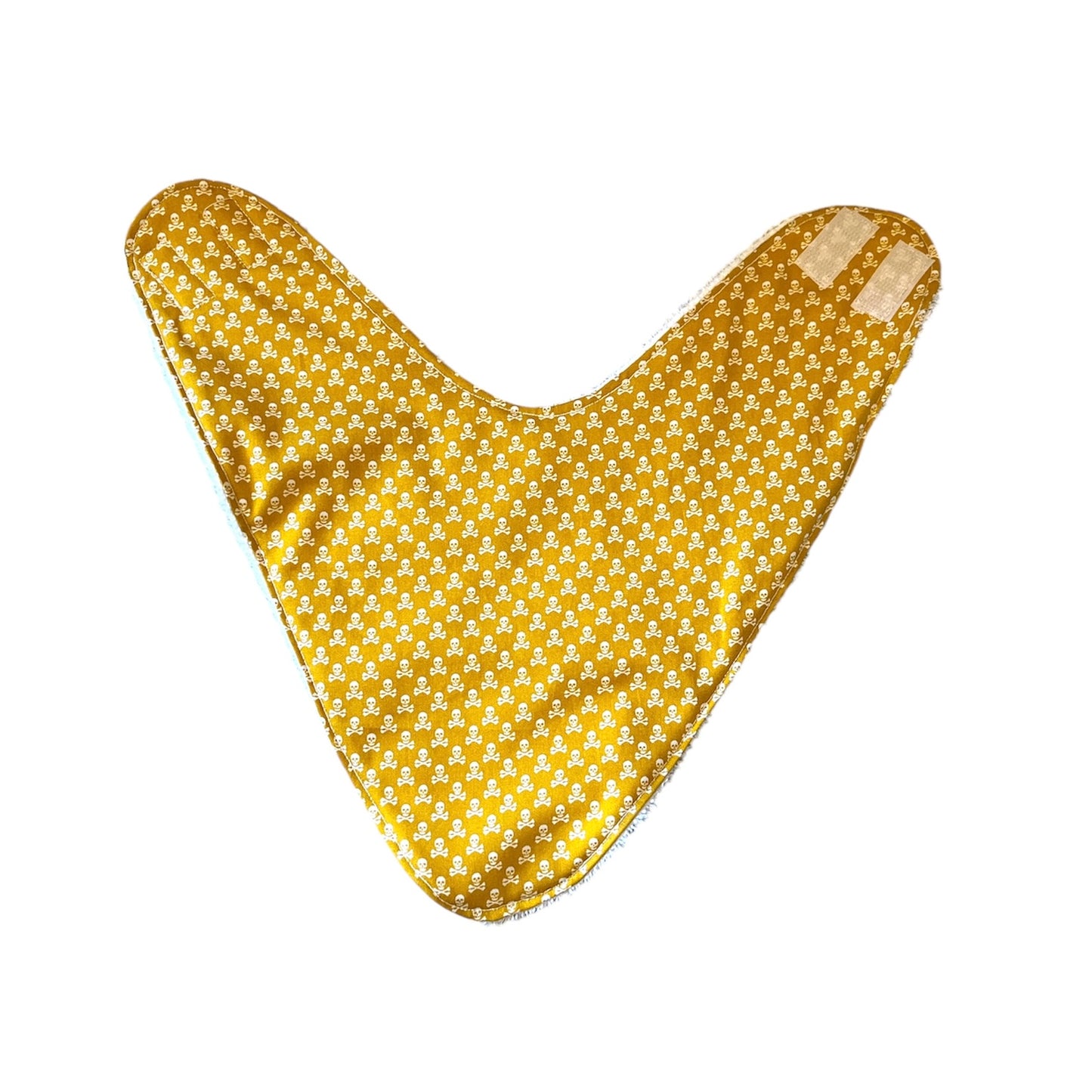 Ditsy skull dribble bib