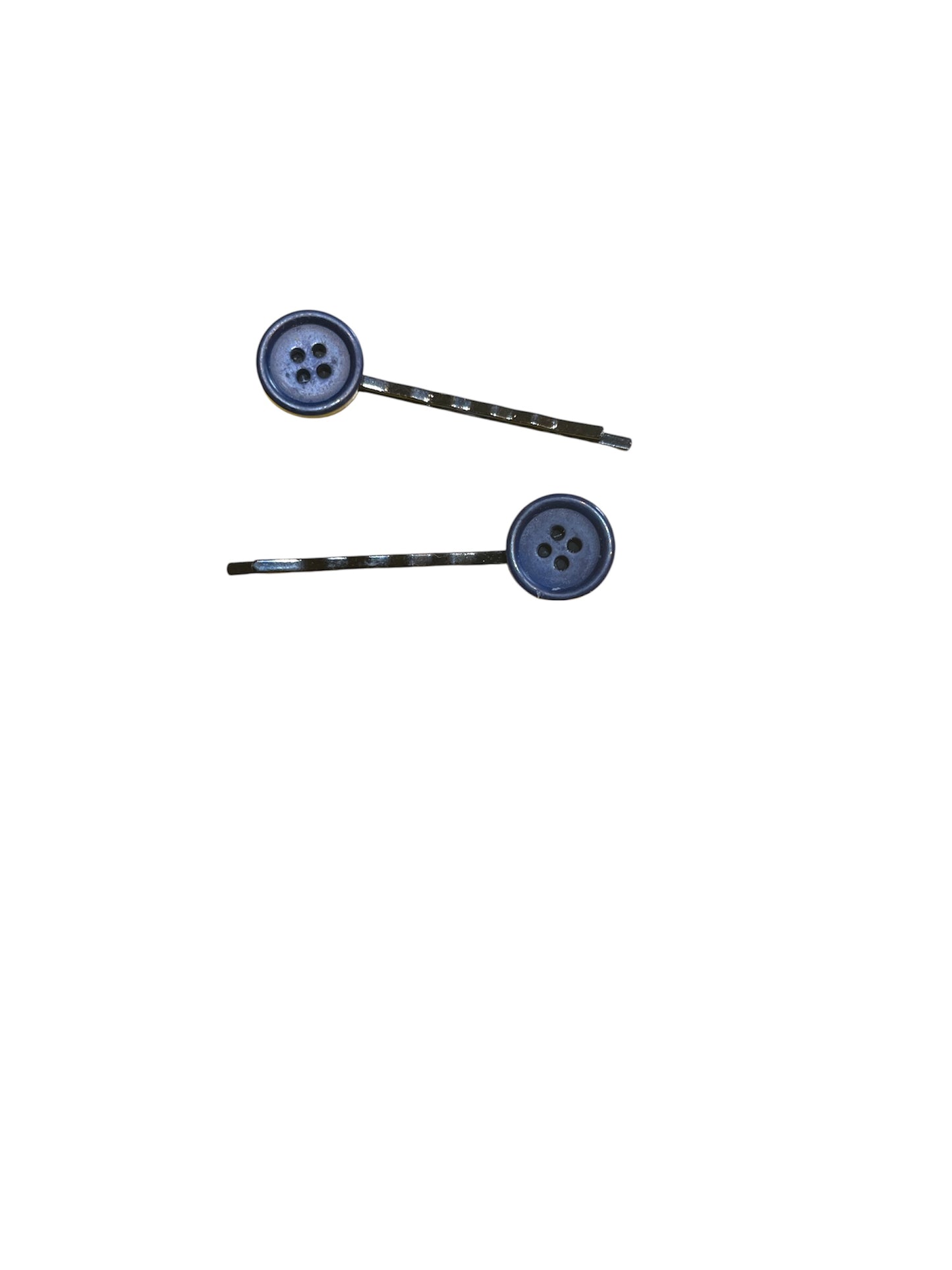 Round button hair grips