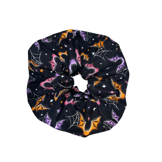 Bat and cobweb scrunchies