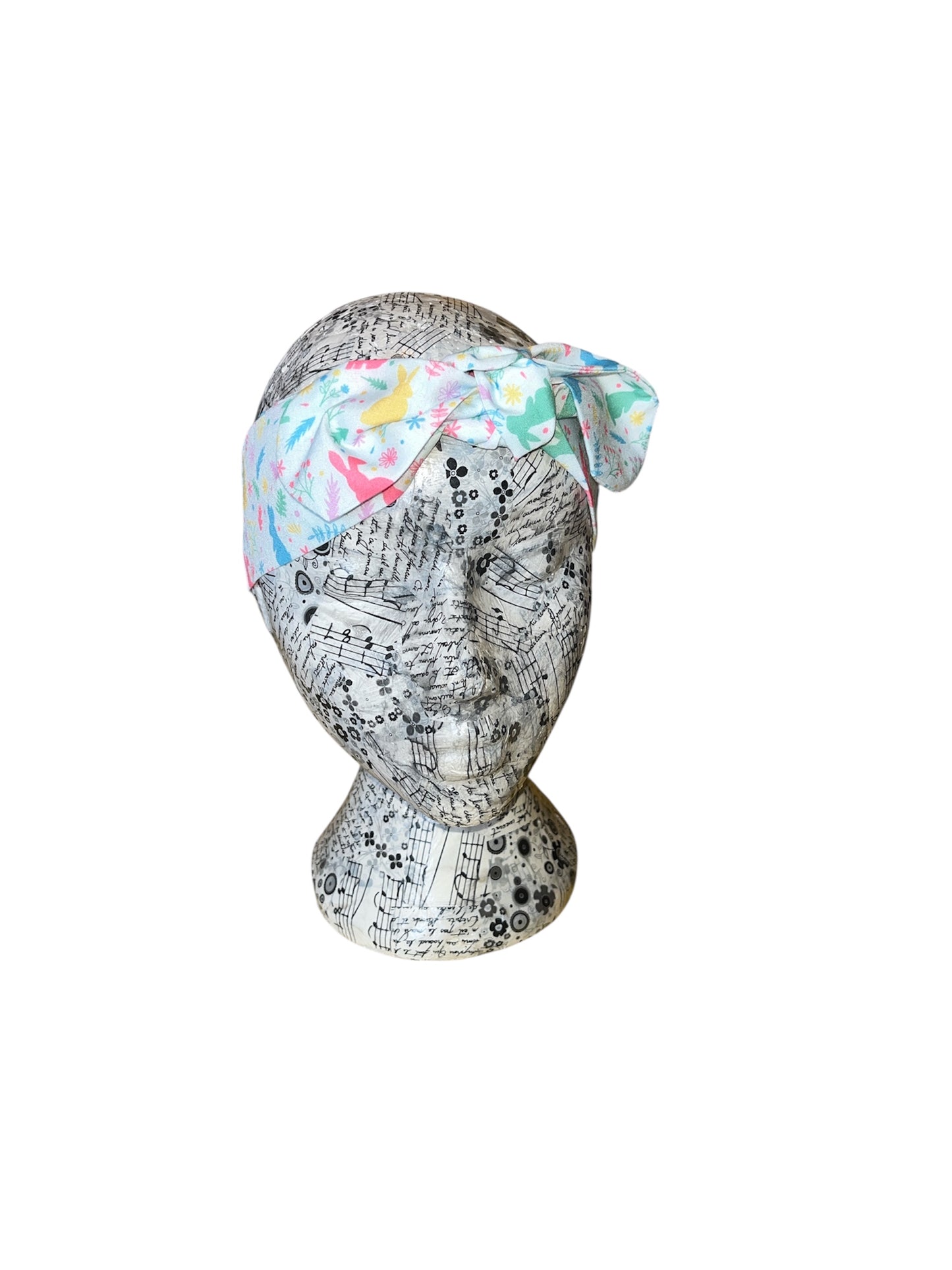 Pastel colour rabbits self tie headband