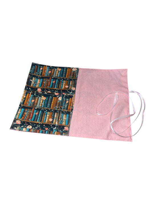Floral bookshelf book or e-reader wrap