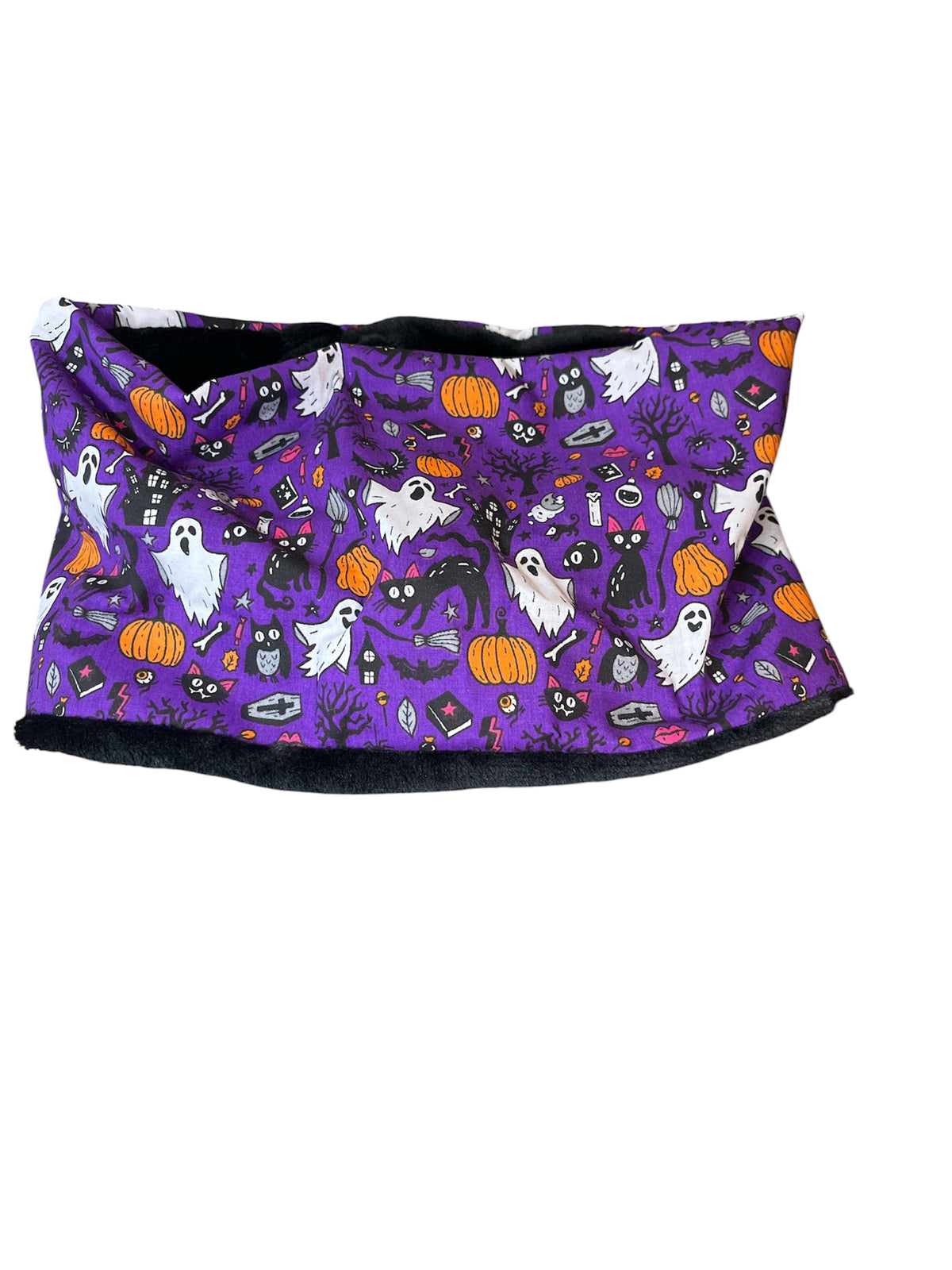 Purple Halloween fleece lined snood