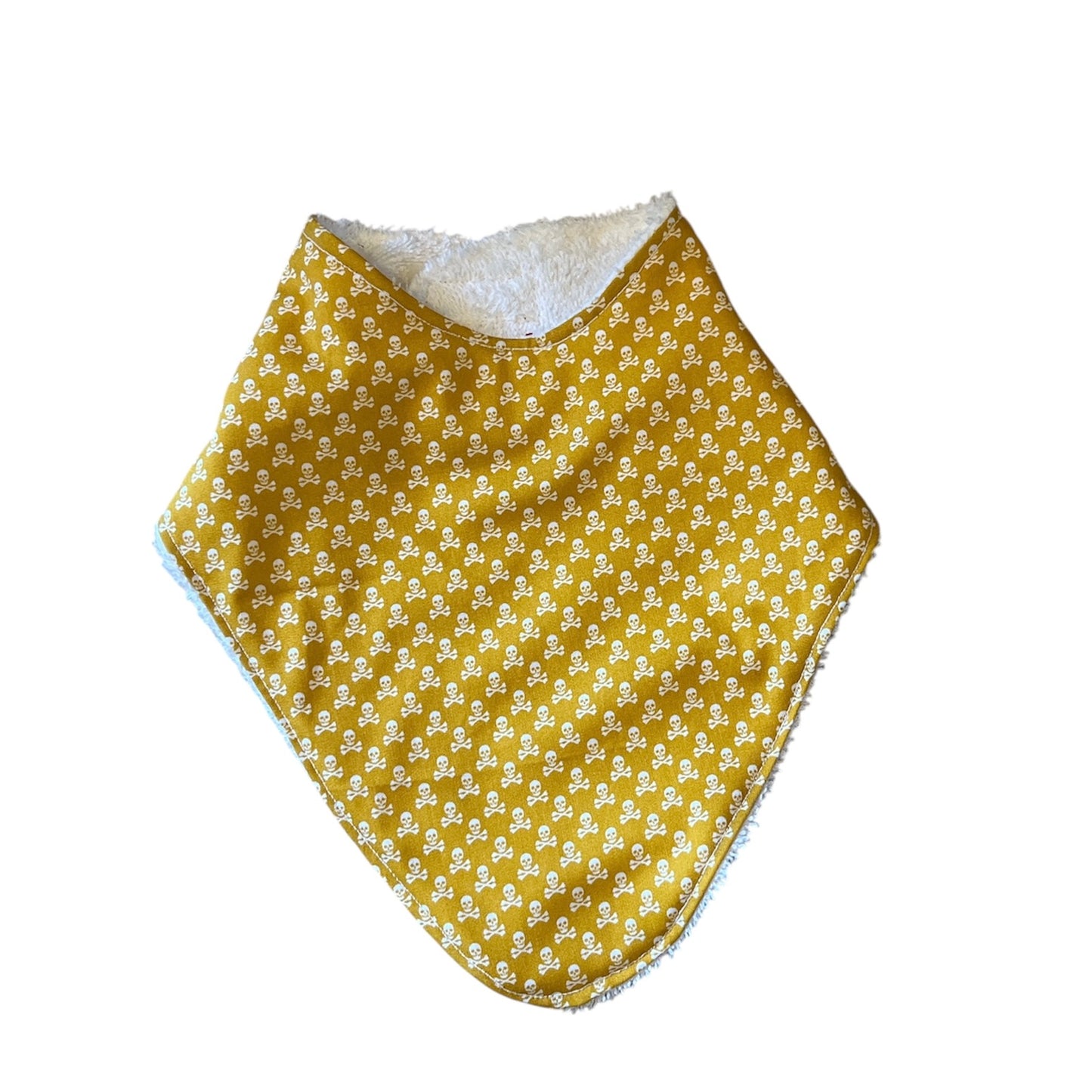 Ditsy skull dribble bib