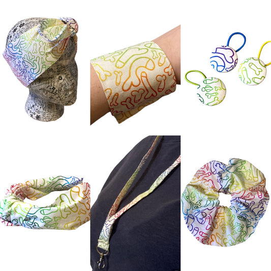 Rainbow peen hen night accessories