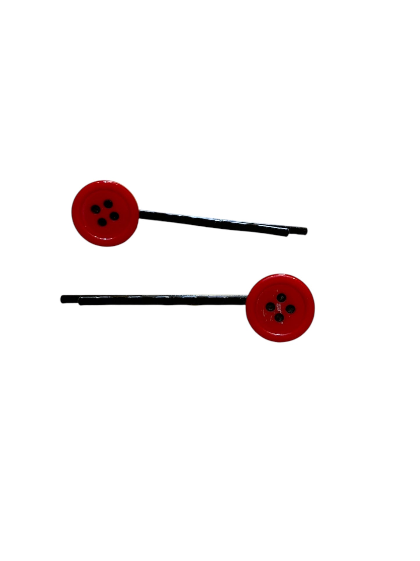 Round button hair grips