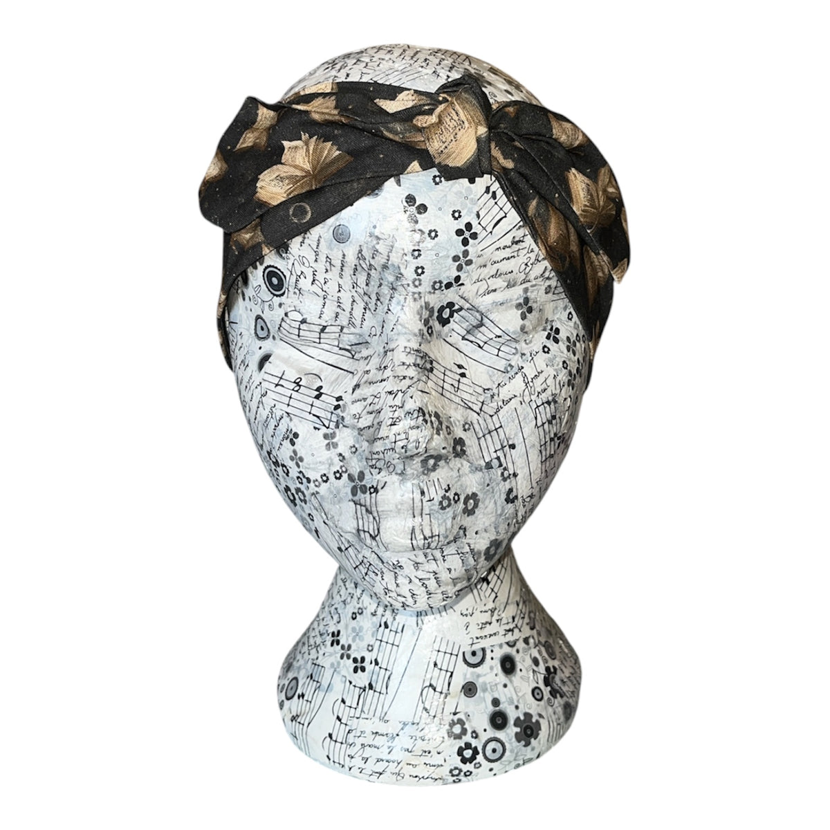 Gold and black books headband