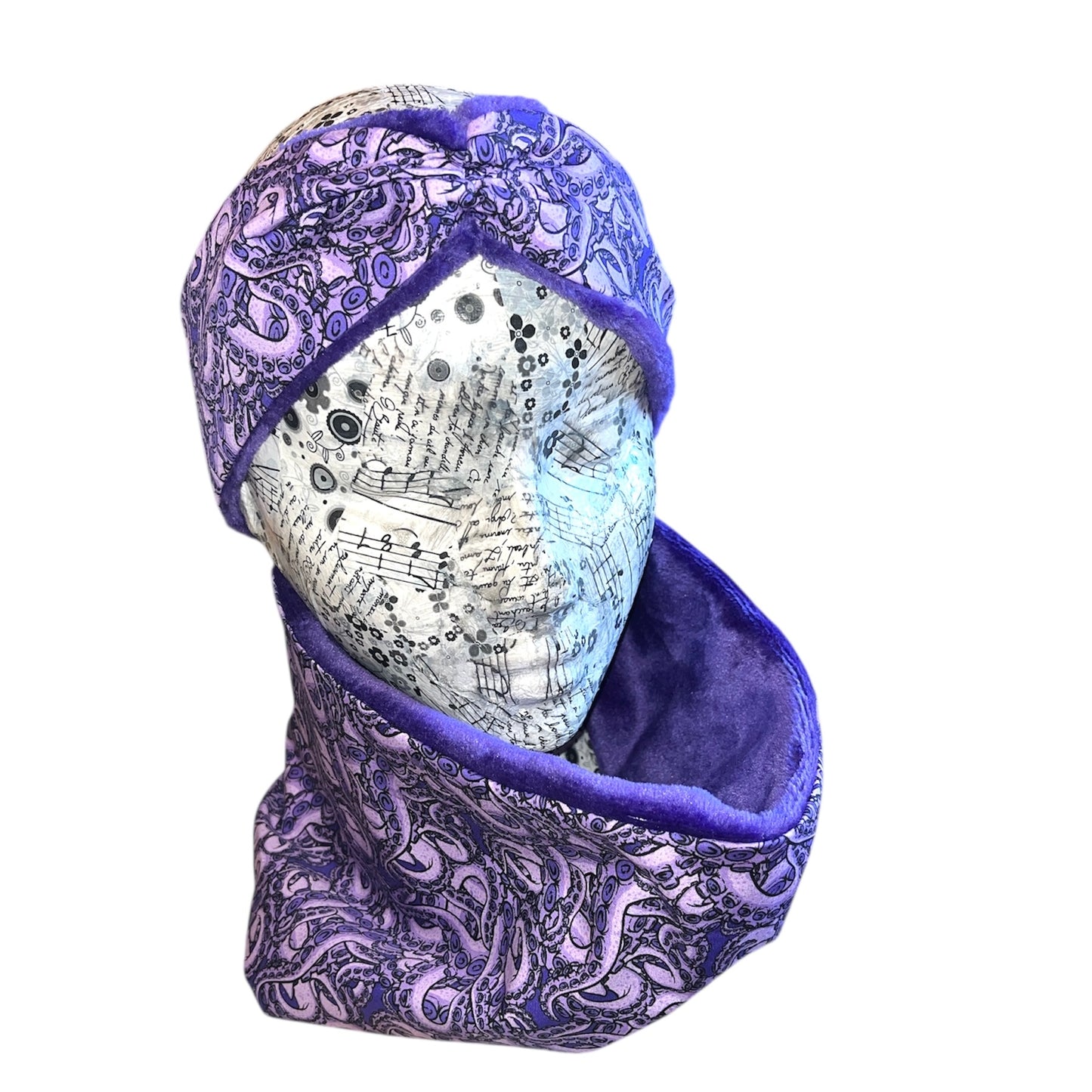 Purple tentacles fleece lined snood