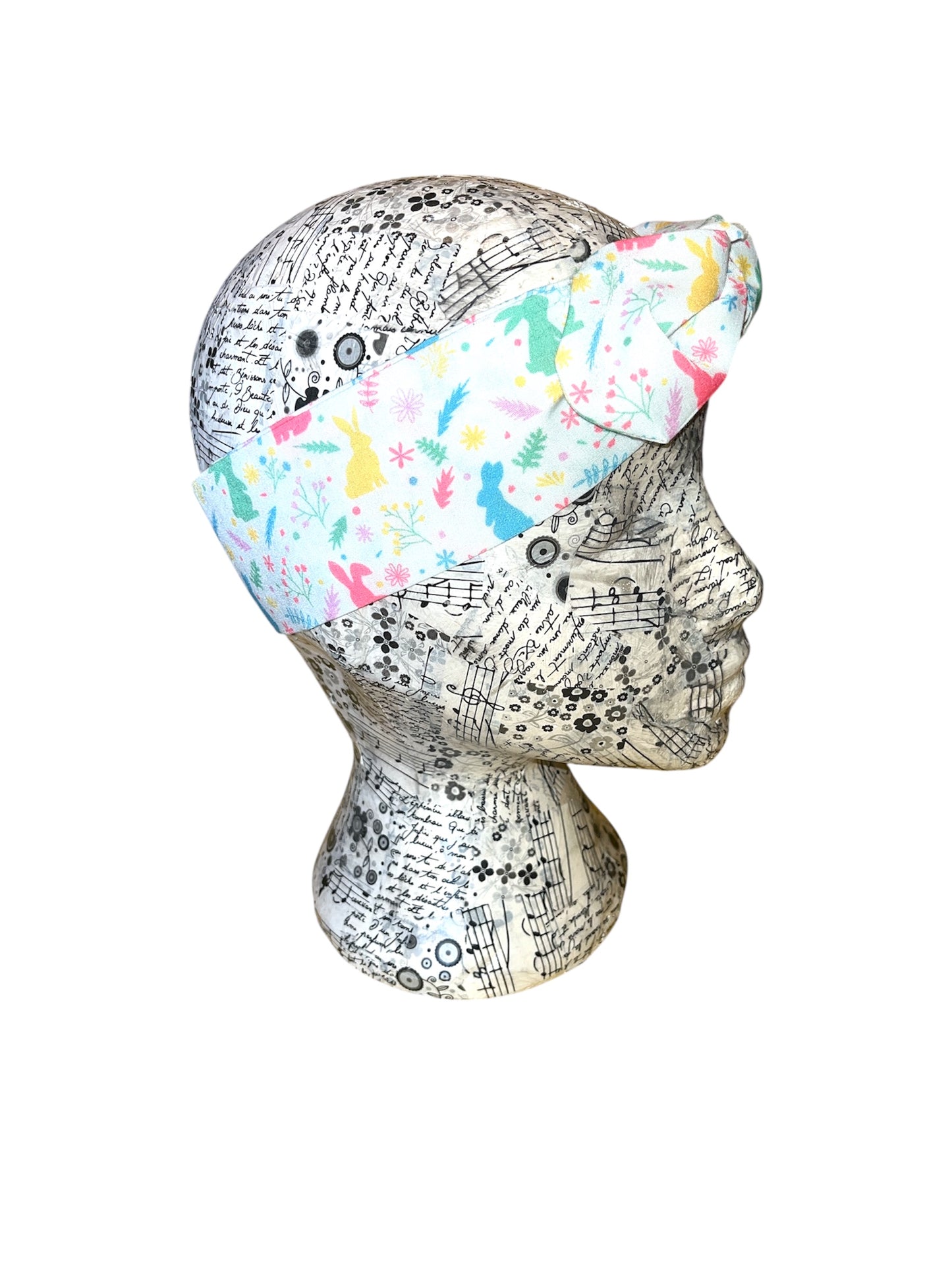 Pastel colour rabbits self tie headband