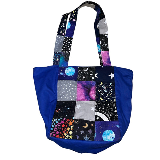 Star and moon patchwork bag
