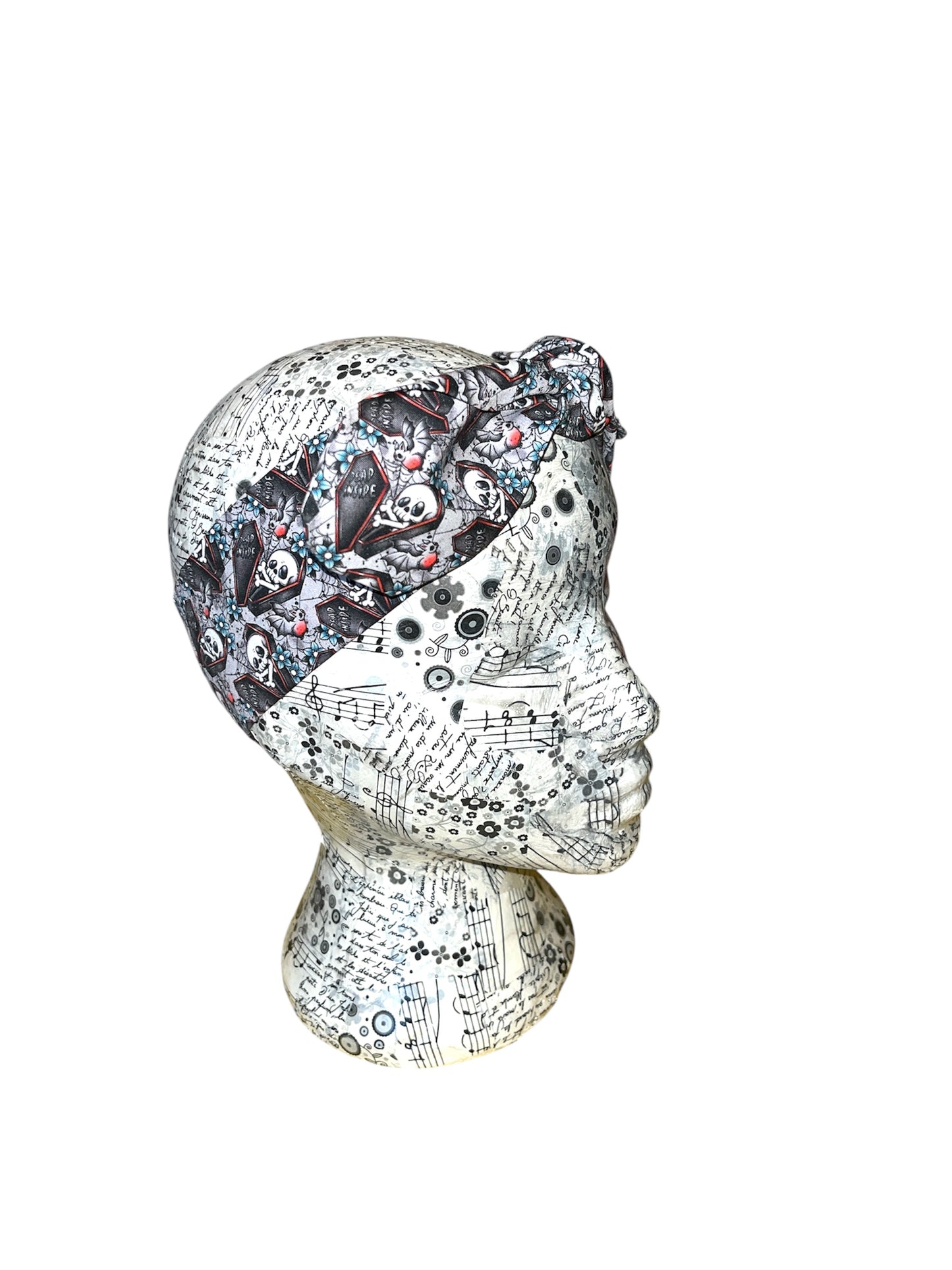 Dead Inside skull in coffin headband