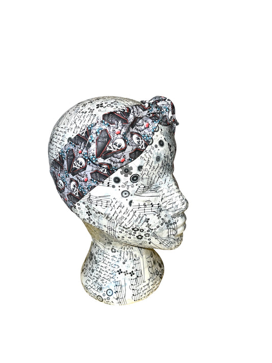 Dead Inside skull in coffin headband
