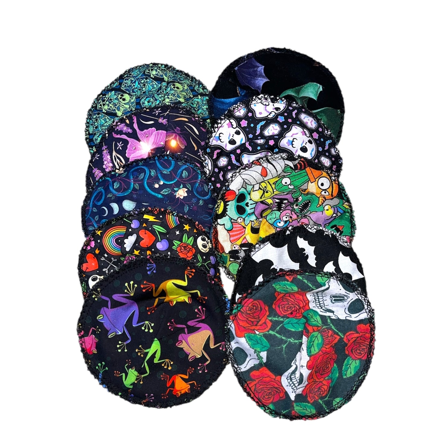 Reusable breast pads (alternative/ black towelling)