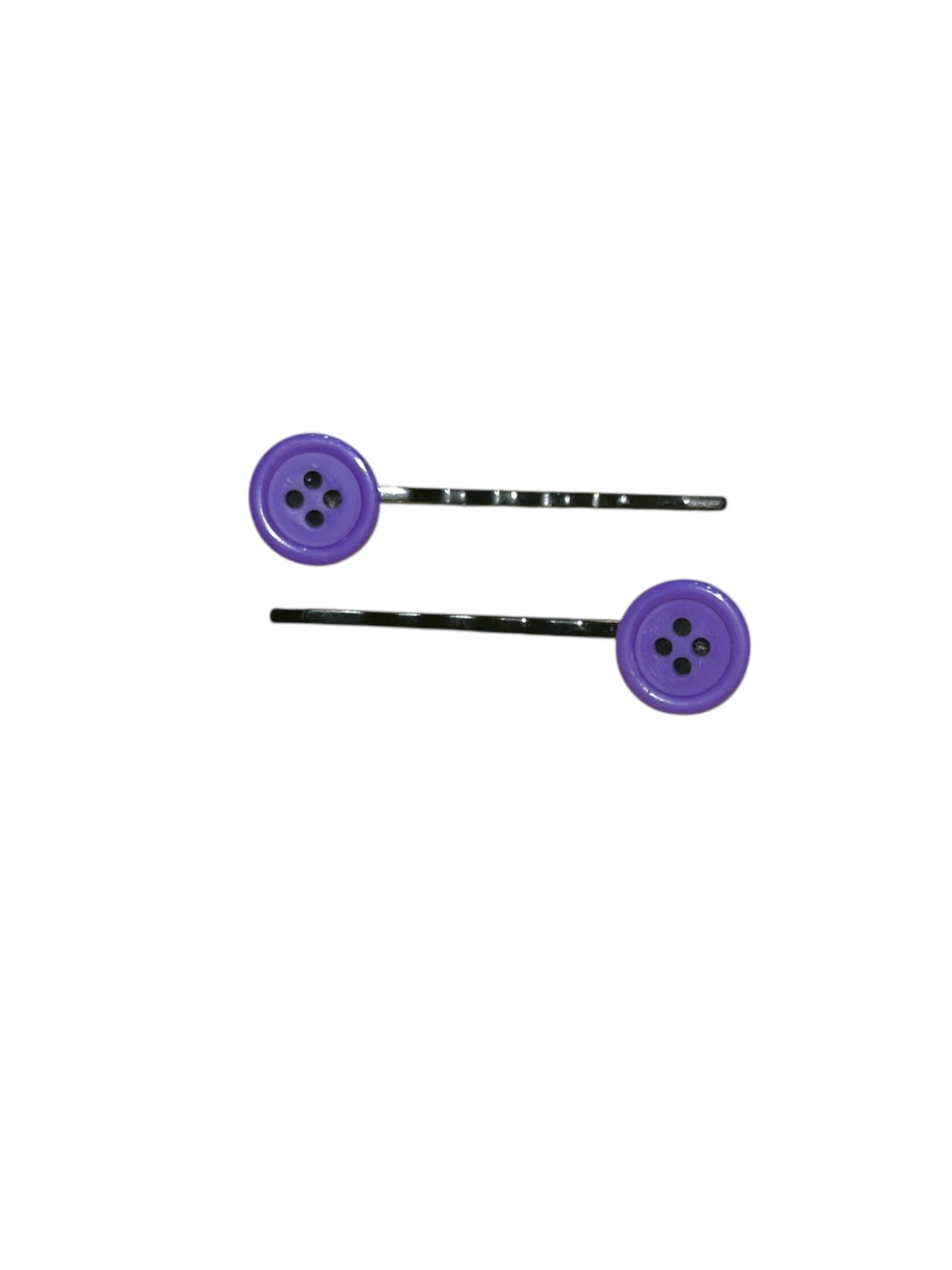 Round button hair grips