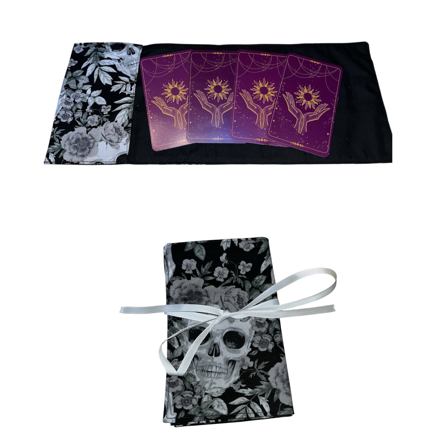 Skull and rose tarot wrap