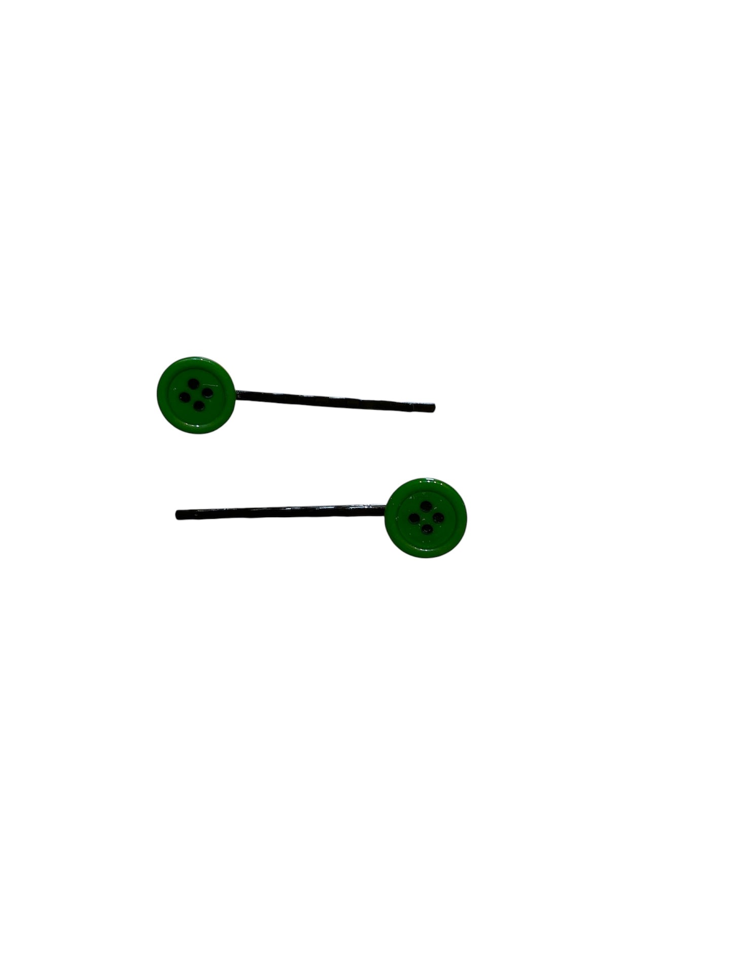 Round button hair grips