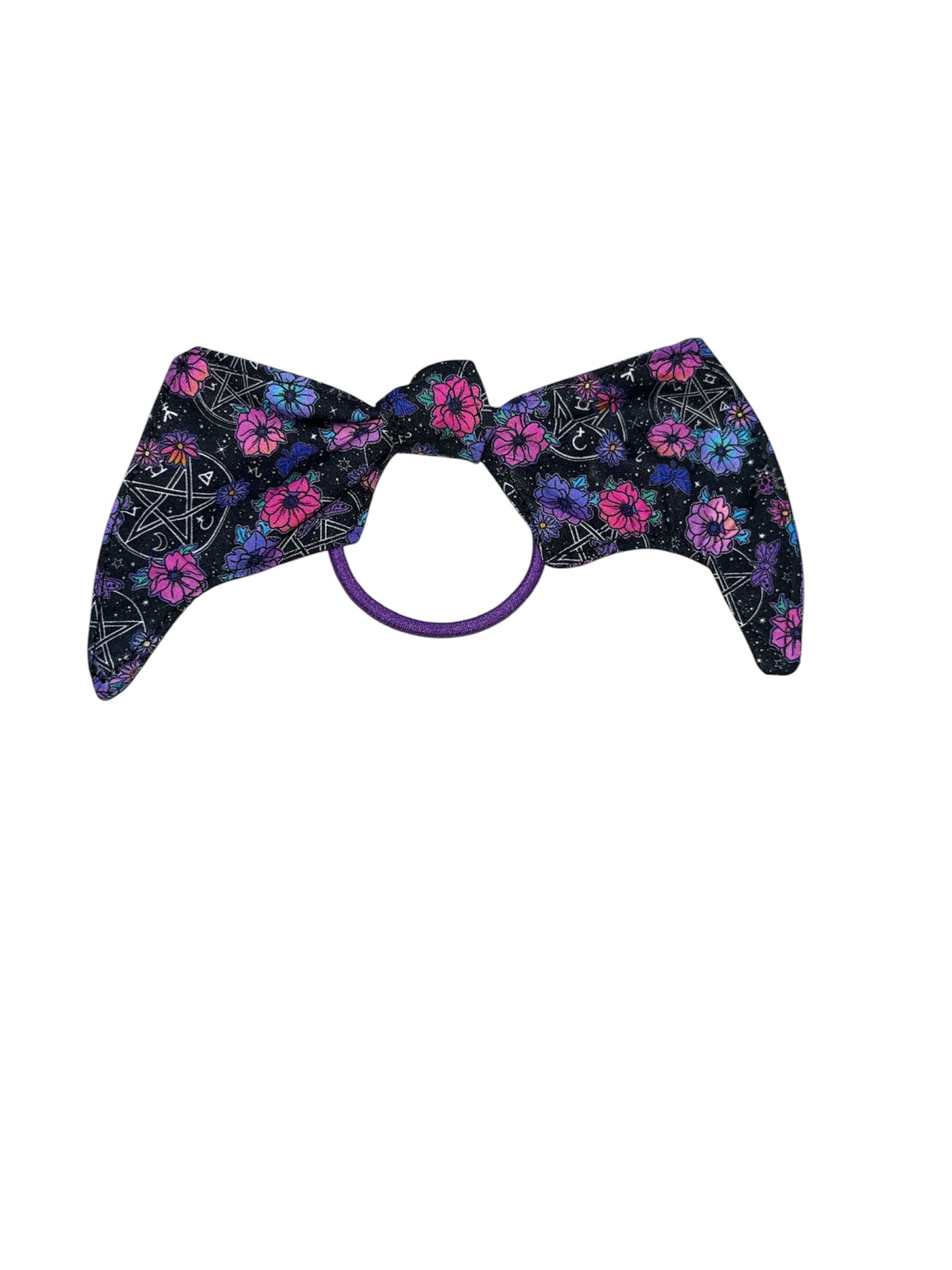 Patterned Bat bow bobbles