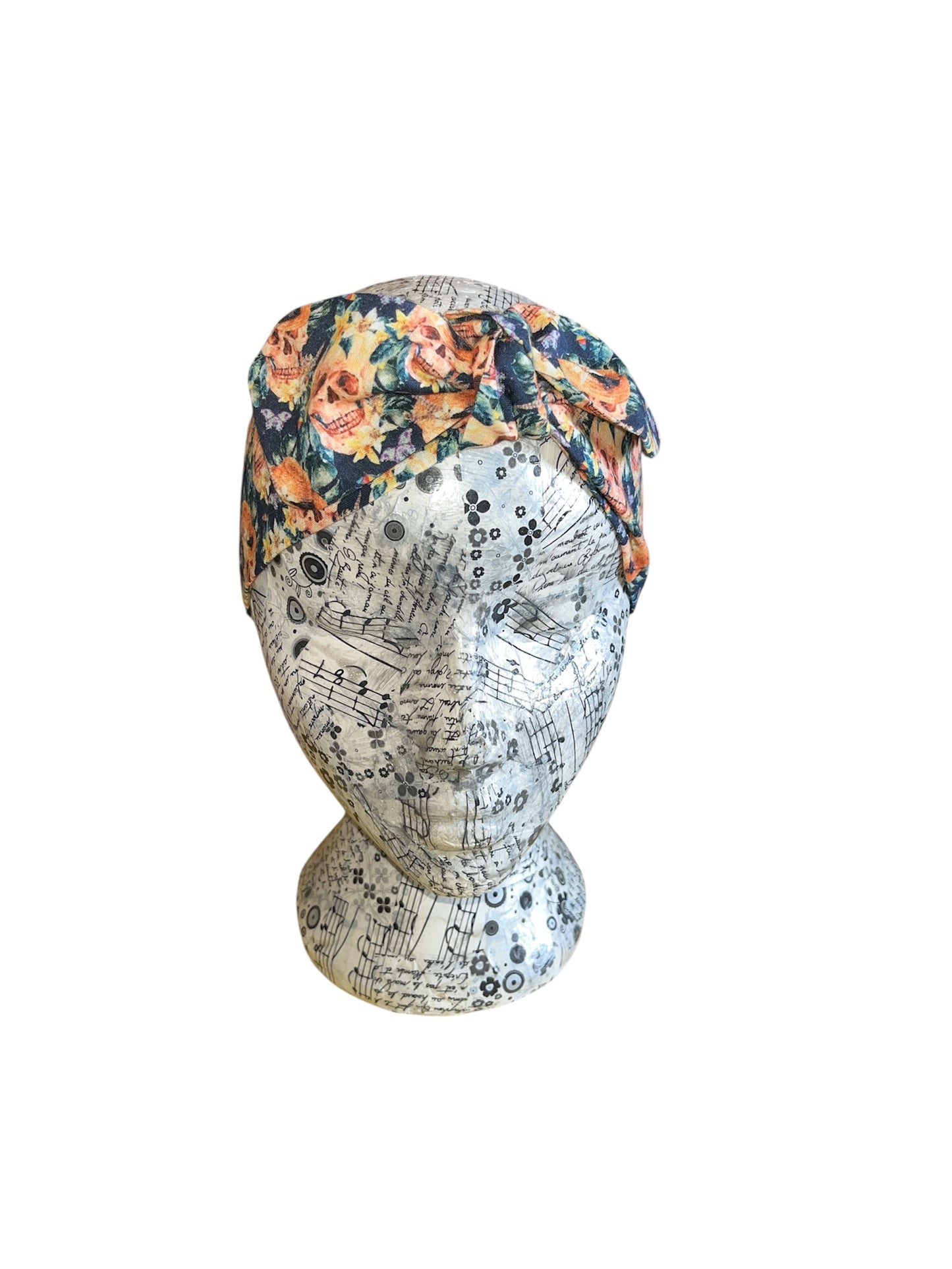 Summer floral skulls headband