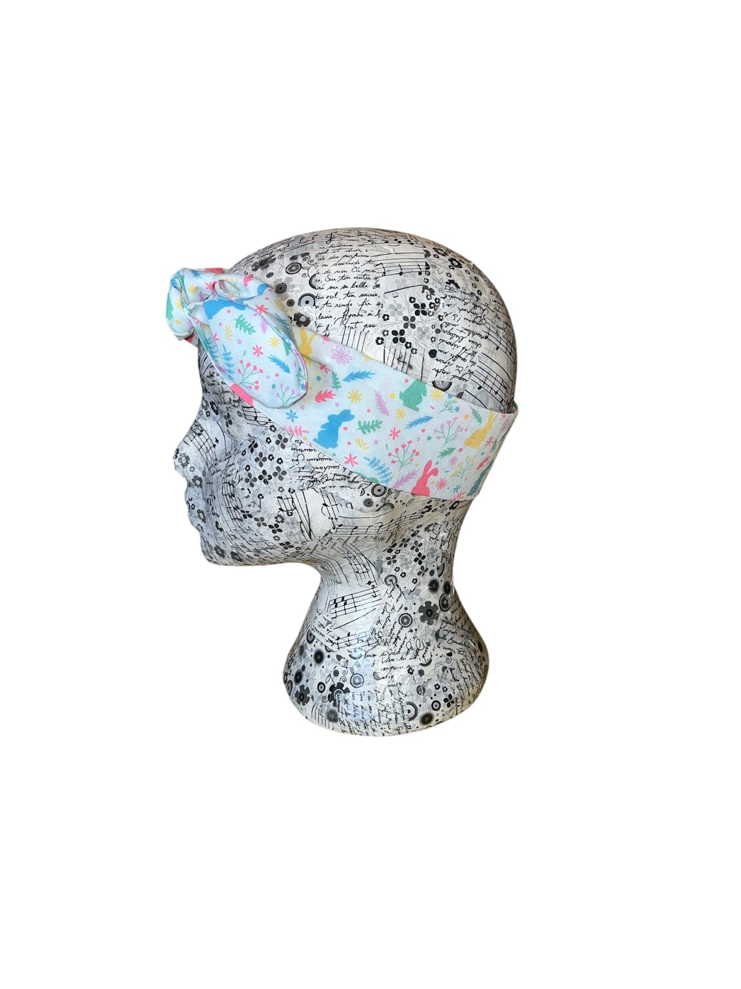 Pastel colour rabbits self tie headband