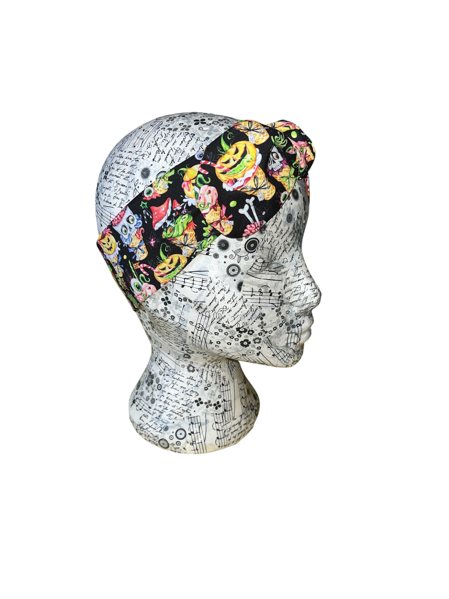 Spooky ice cream self tie headband