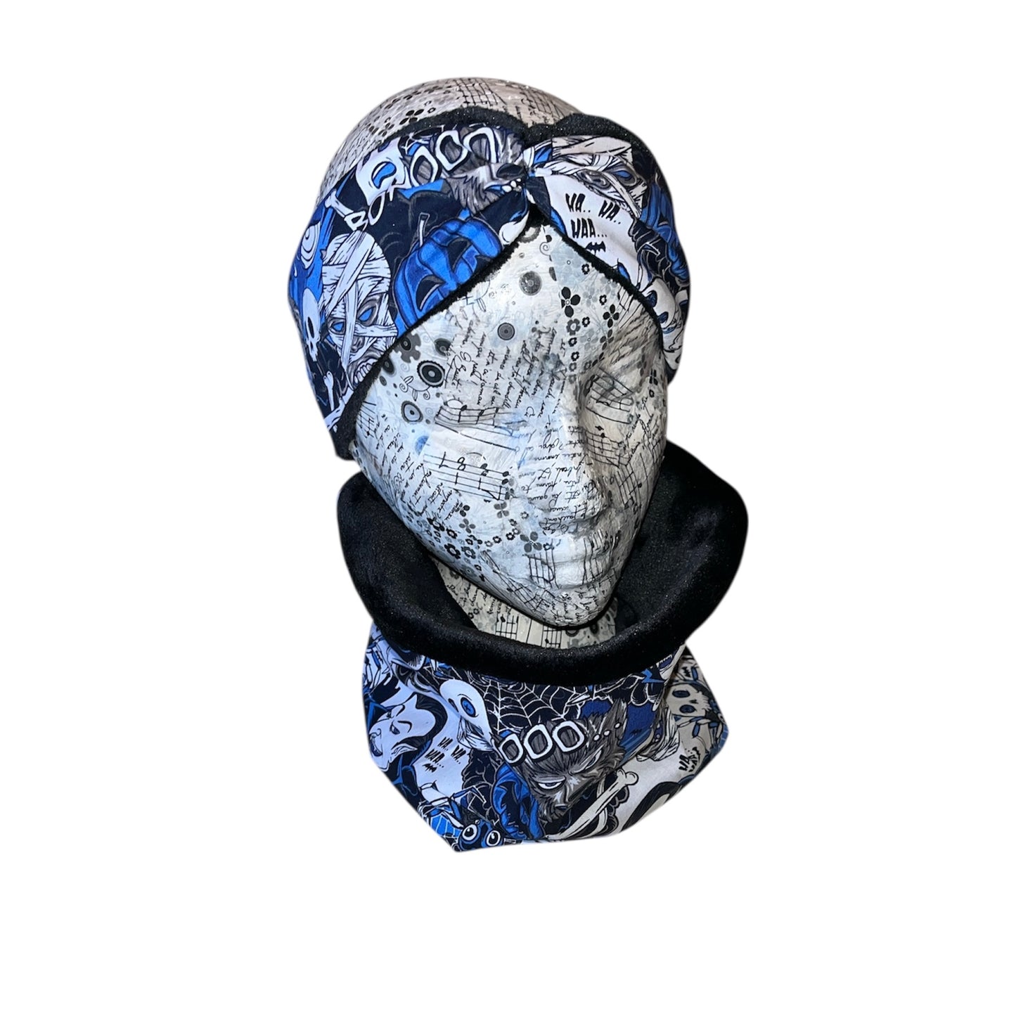 Retro Halloween fleece lined snood