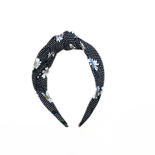 Navy Daisy patterned Alice band