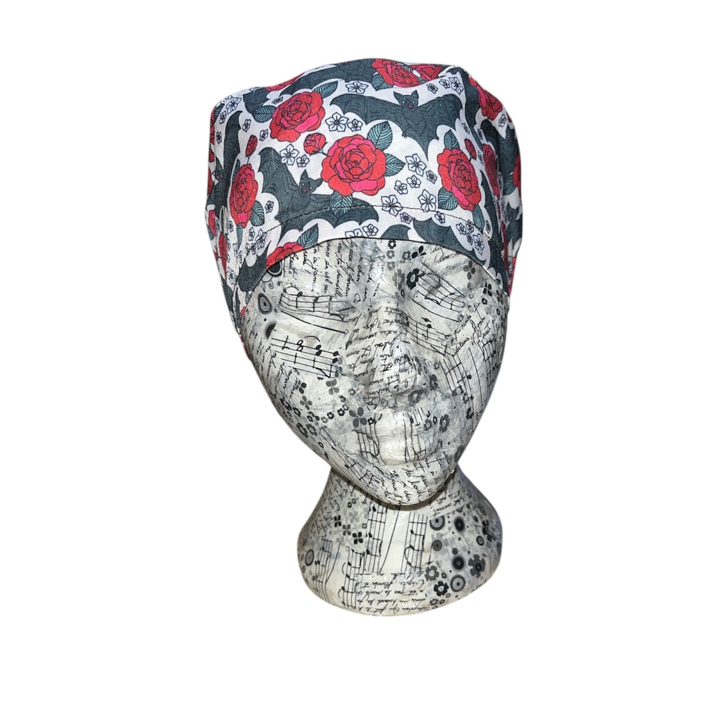 Bat & rose scrub cap