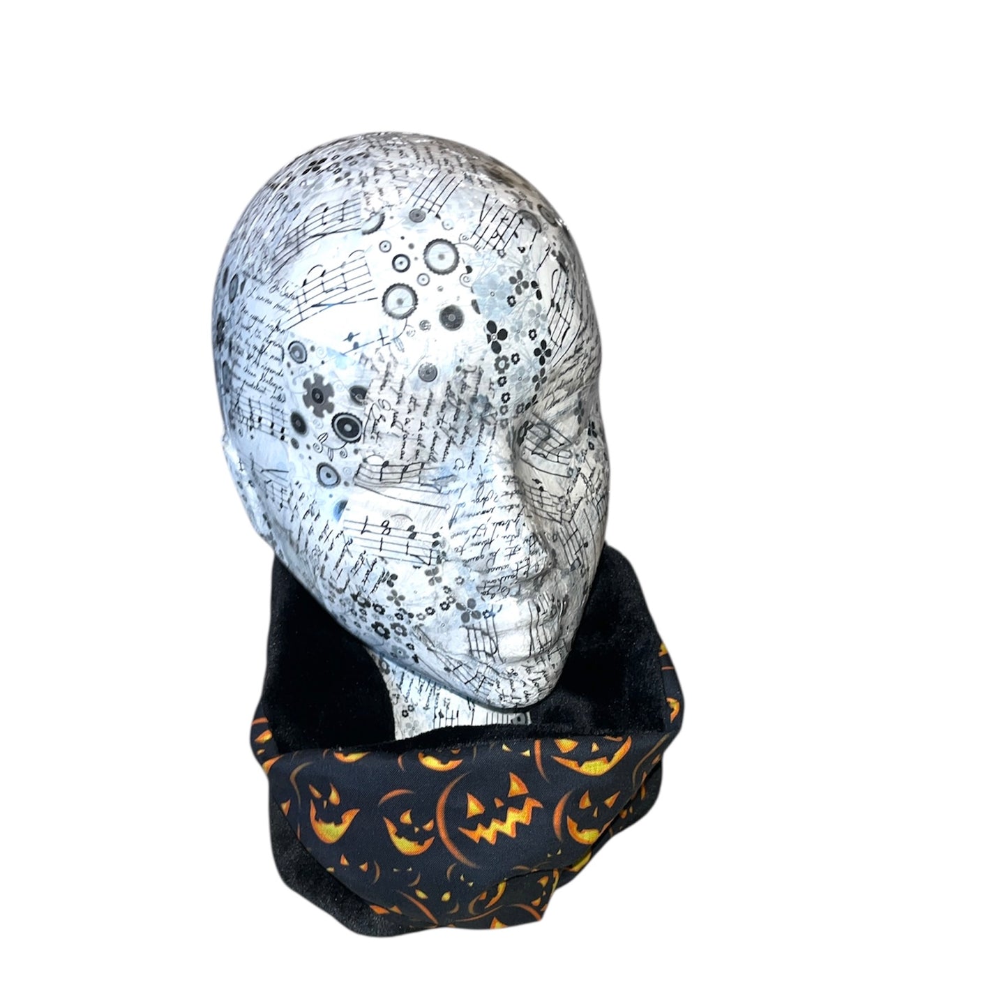 Pumpkin face fleece lined snood