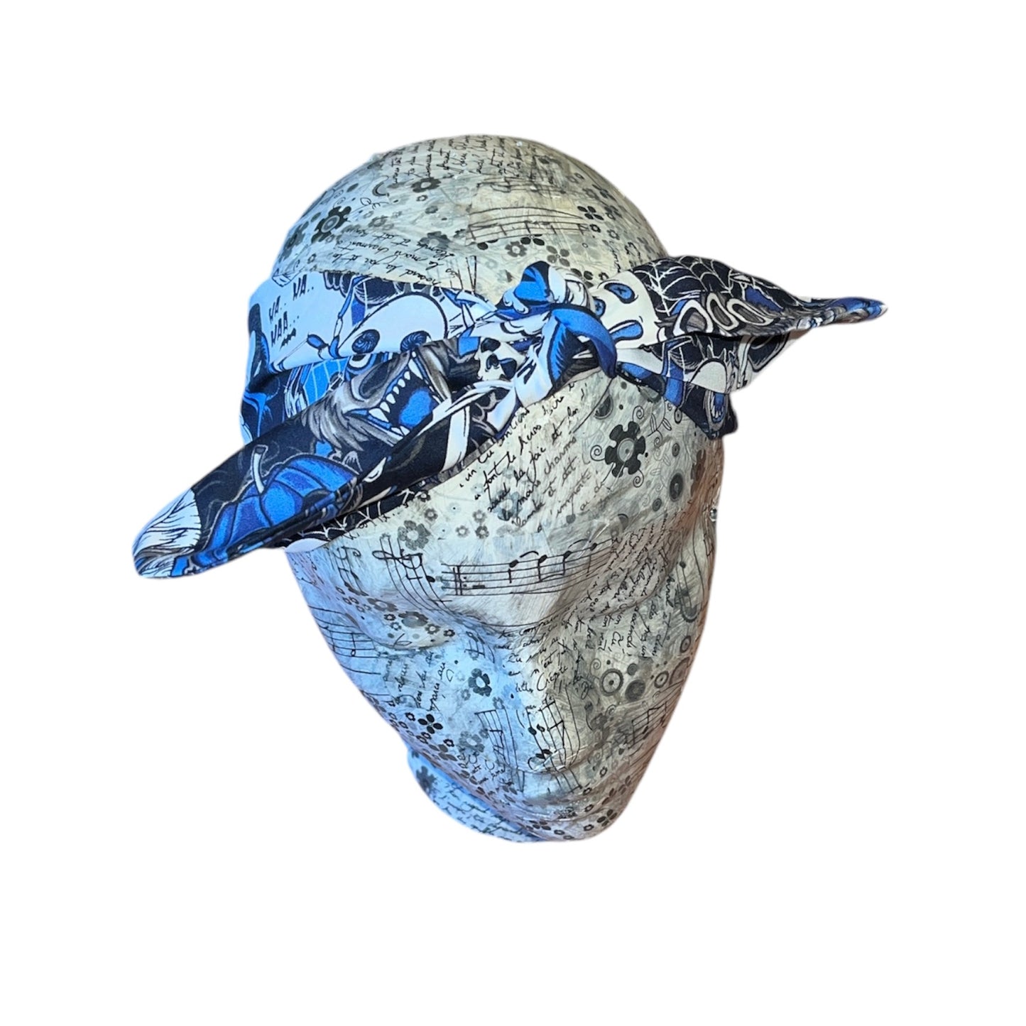 Classic horror blue and white headband