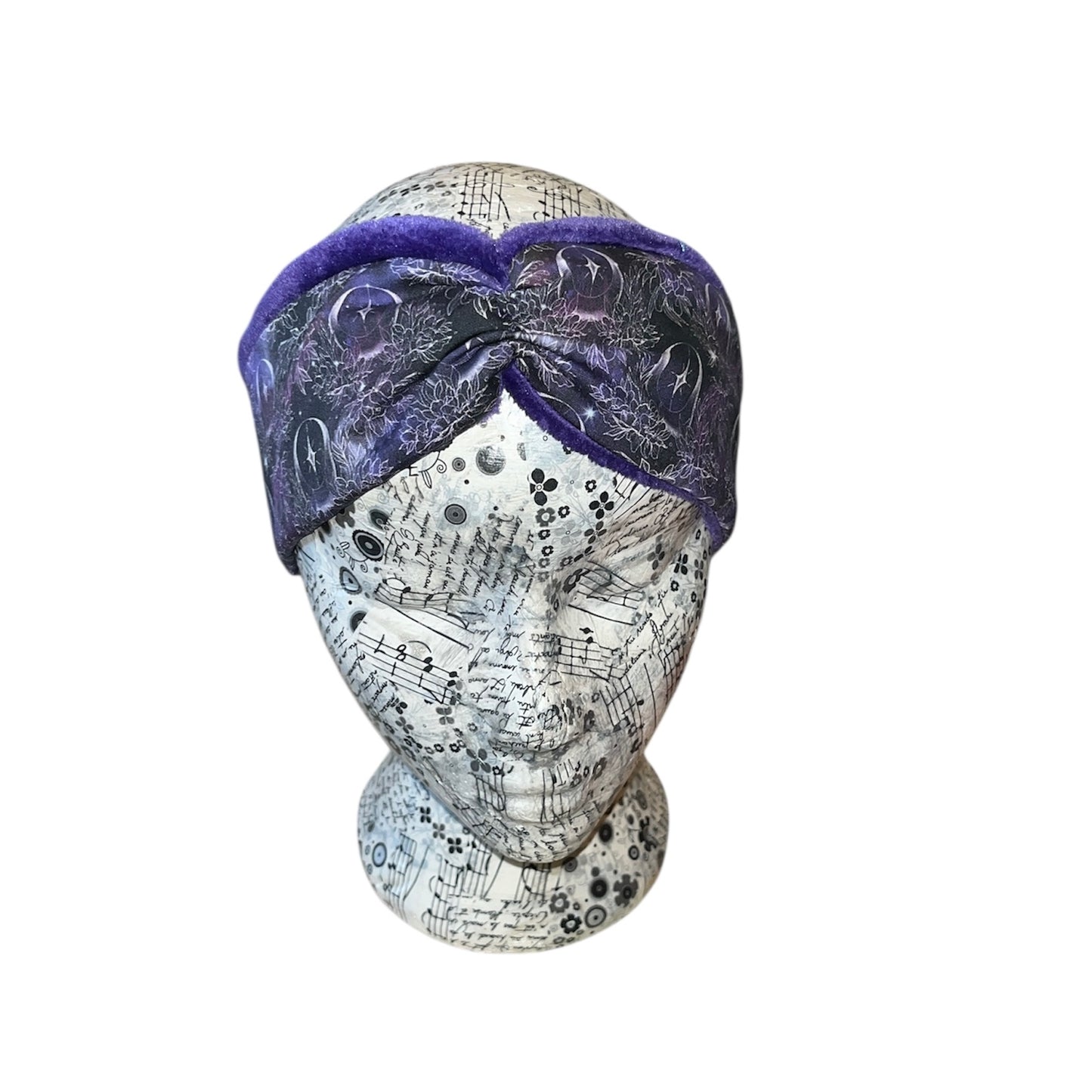 Purple floral celestial design Headwarmer