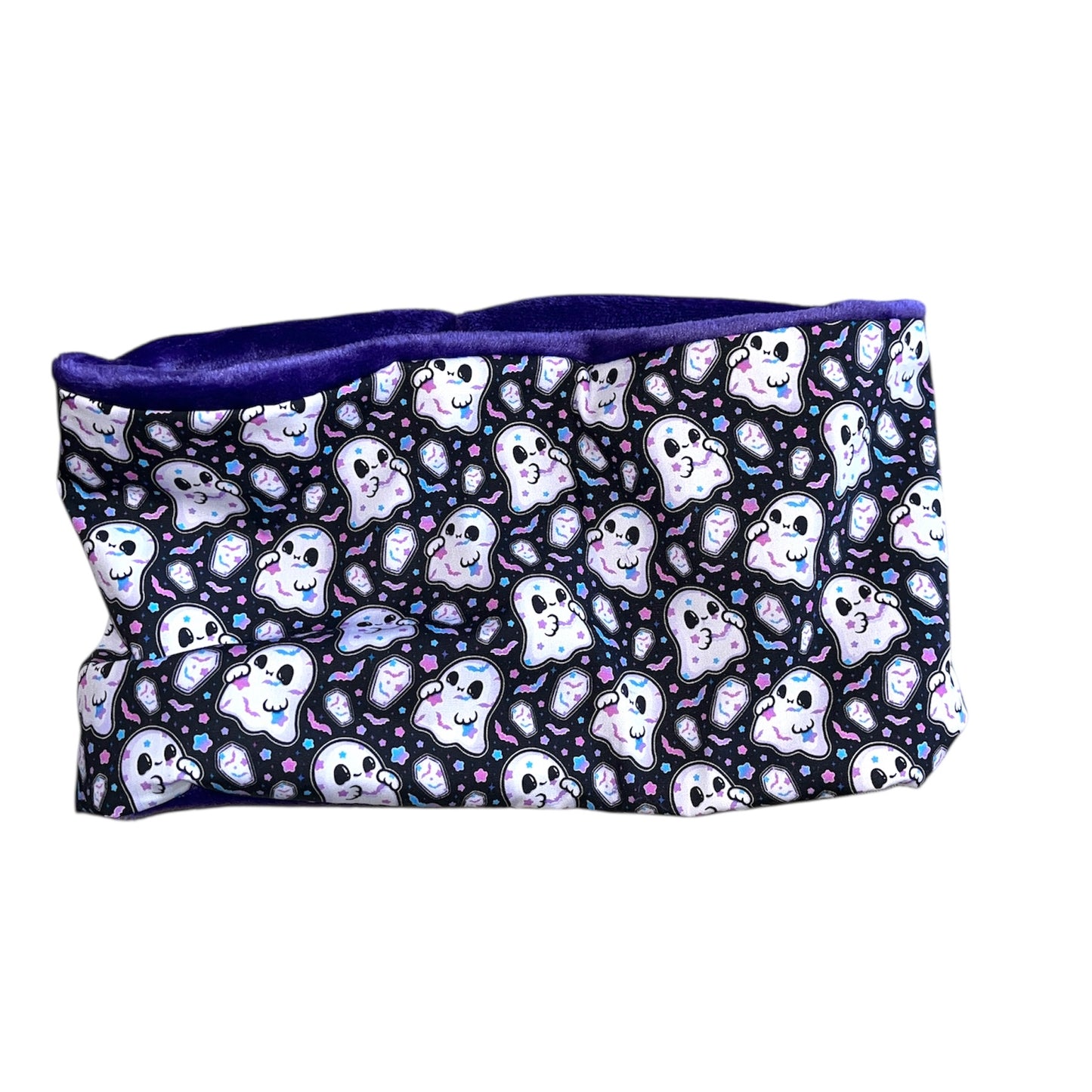 Cute ghostie purple fleece lined snood