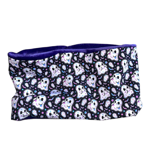 Cute ghostie purple fleece lined snood
