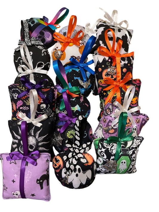 Spooky fabric baubles