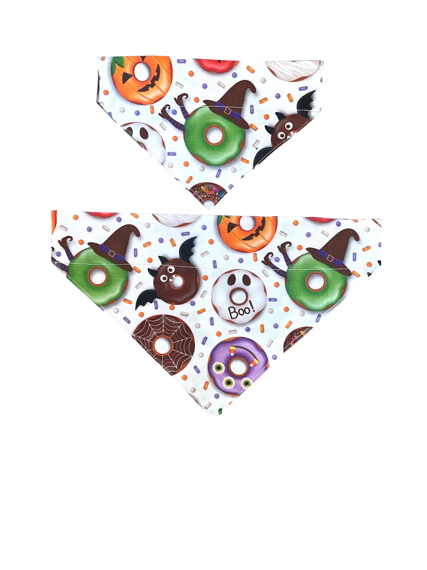 Halloween donut on collar dog bandana