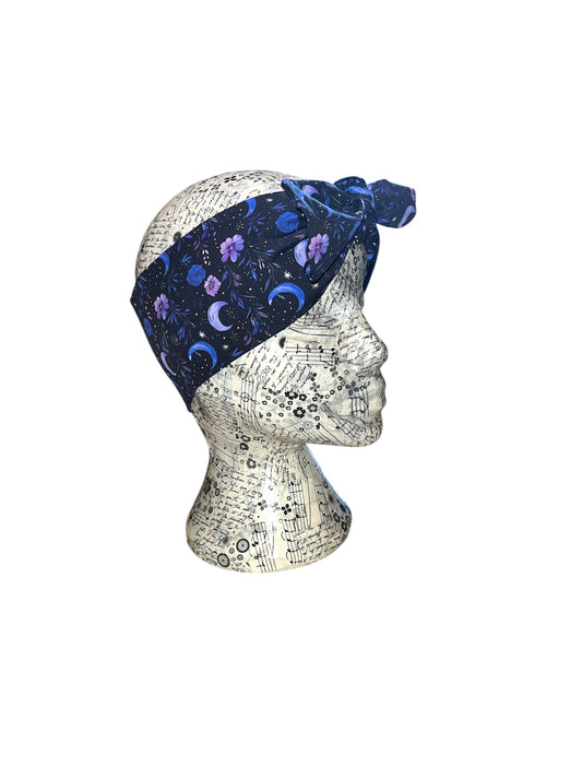Purple floral moon headband