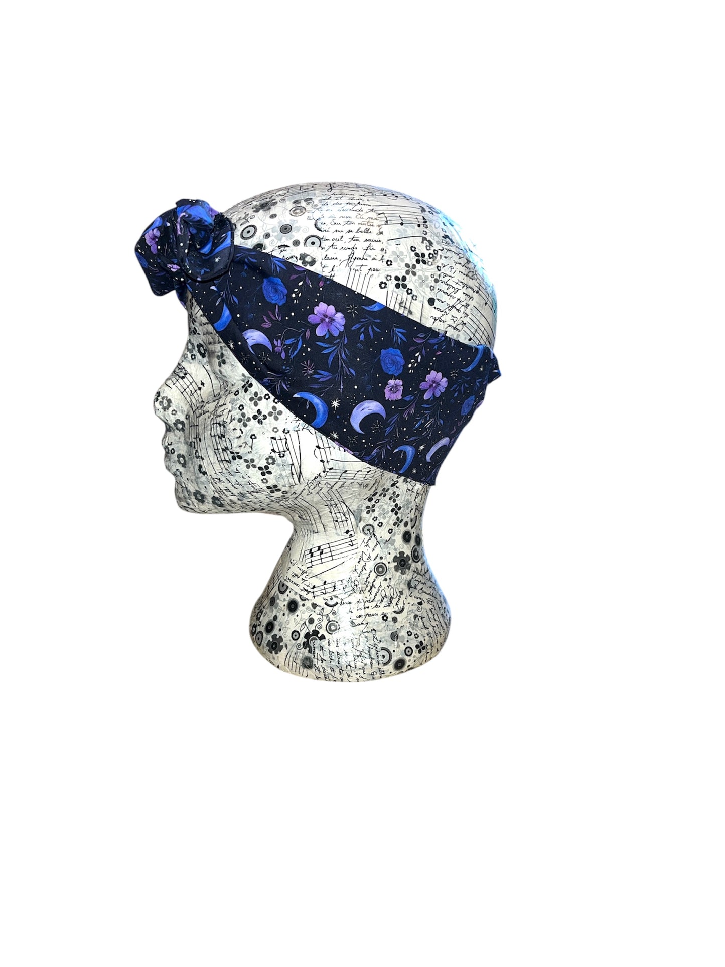 Purple floral moon headband