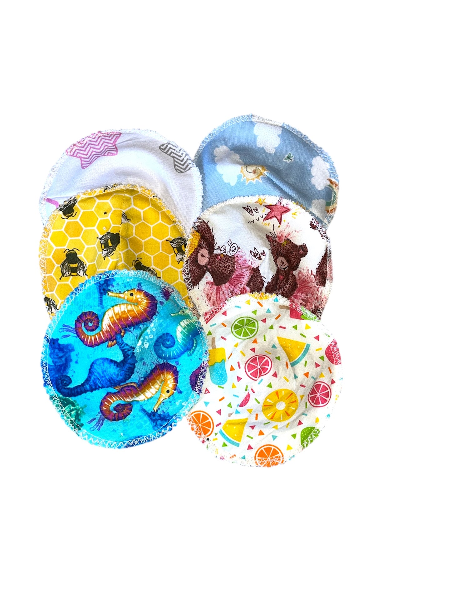 Reusable breast pads (traditional/ white towelling)