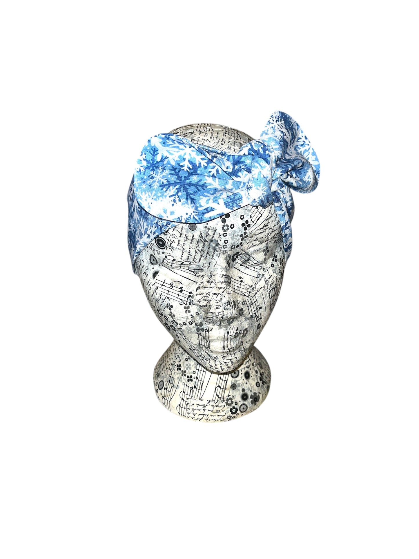 Blue and white camo snowflake headband.