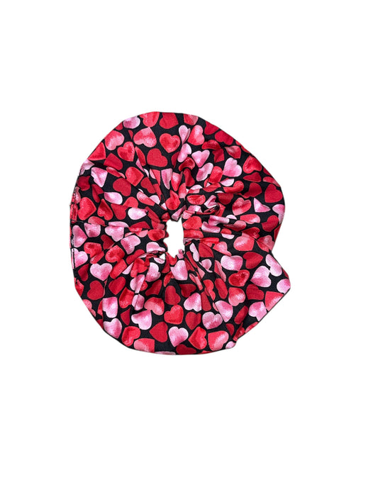 Red valentines hearts Scrunchie