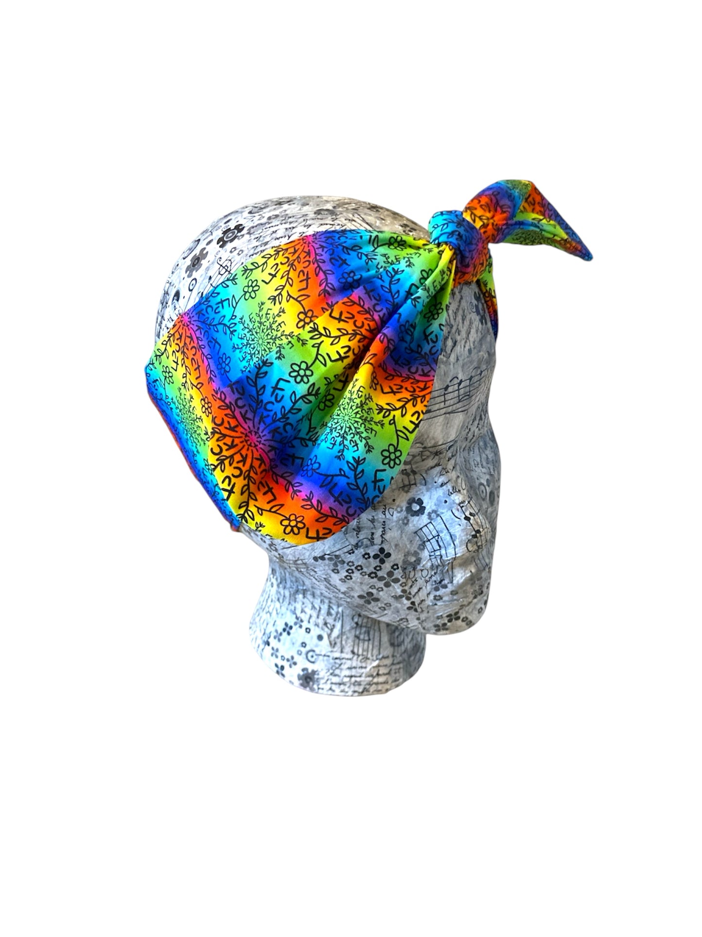 Rainbow ‘f*ck’ pattern design headband