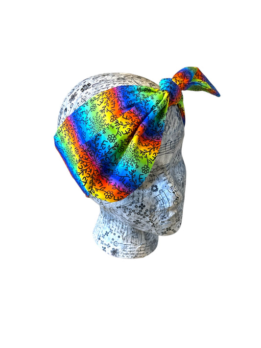 Rainbow ‘f*ck’ pattern design headband