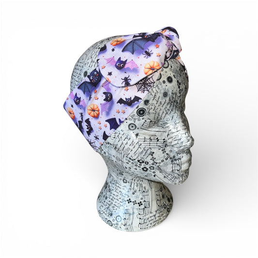 3D effect bats self tie headband