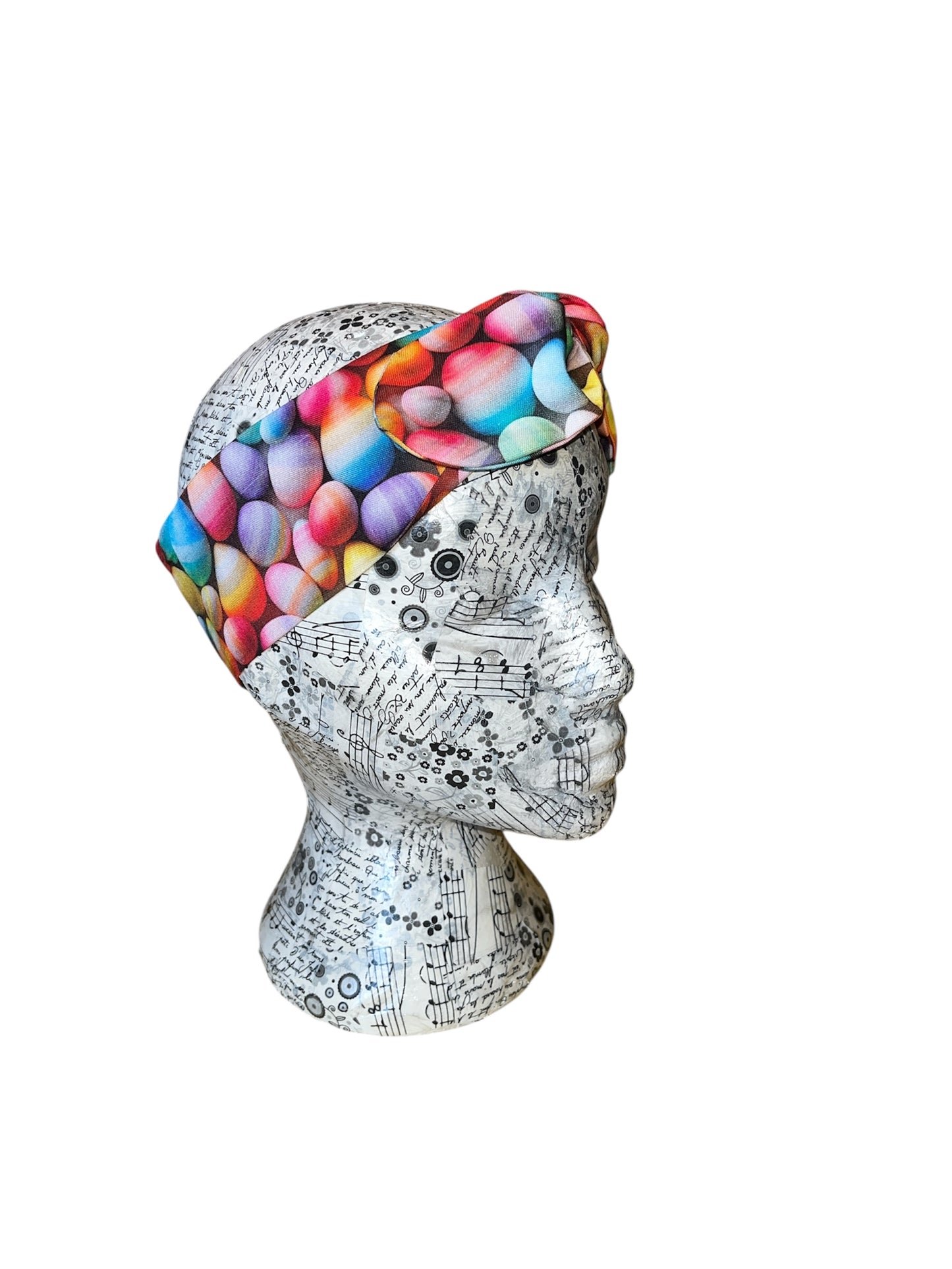 Rainbow Easter egg self tie headband