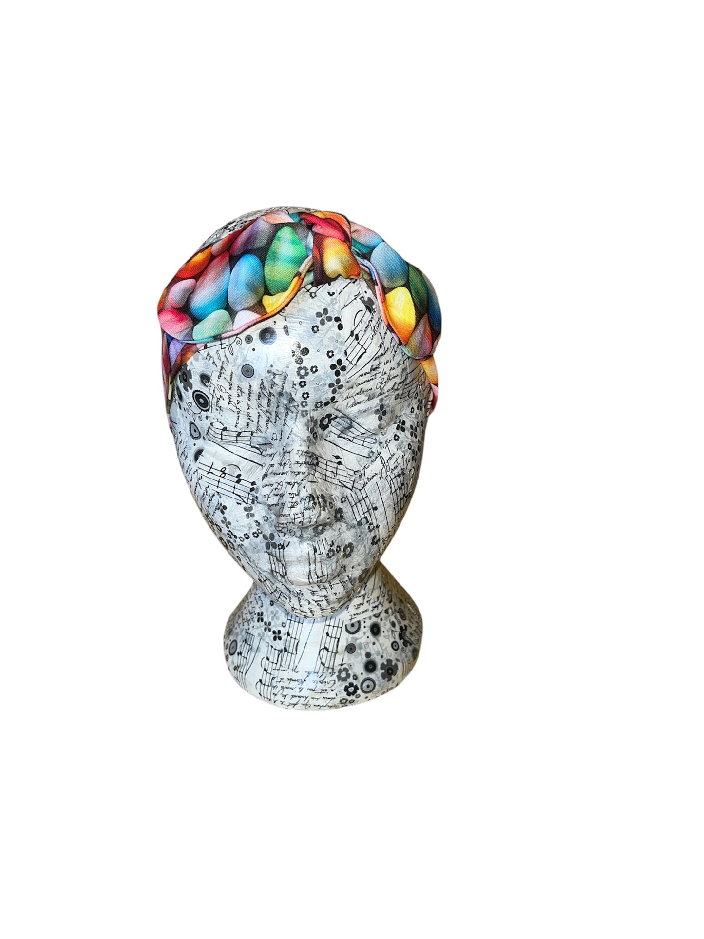 Rainbow Easter egg self tie headband