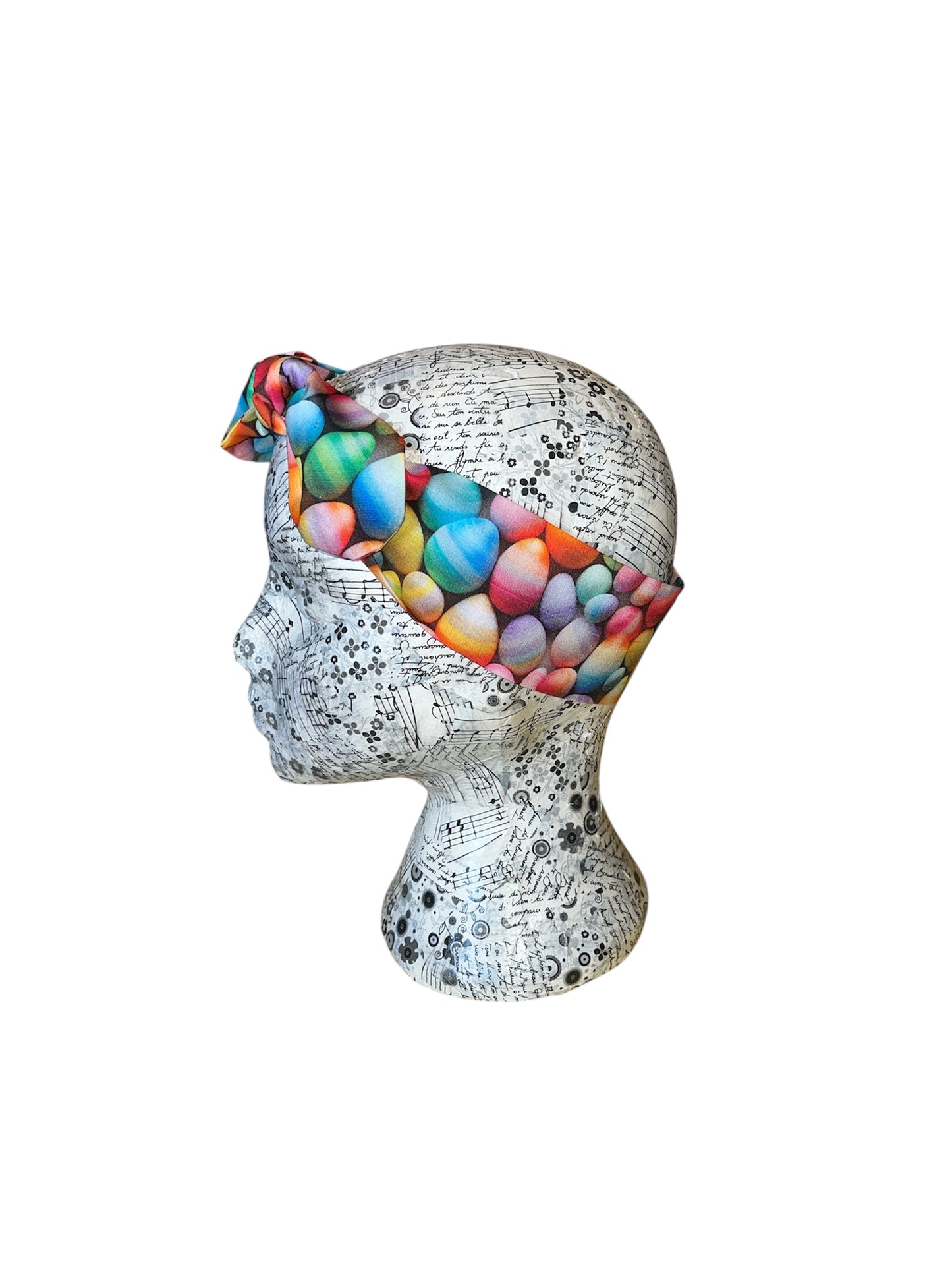 Rainbow Easter egg self tie headband