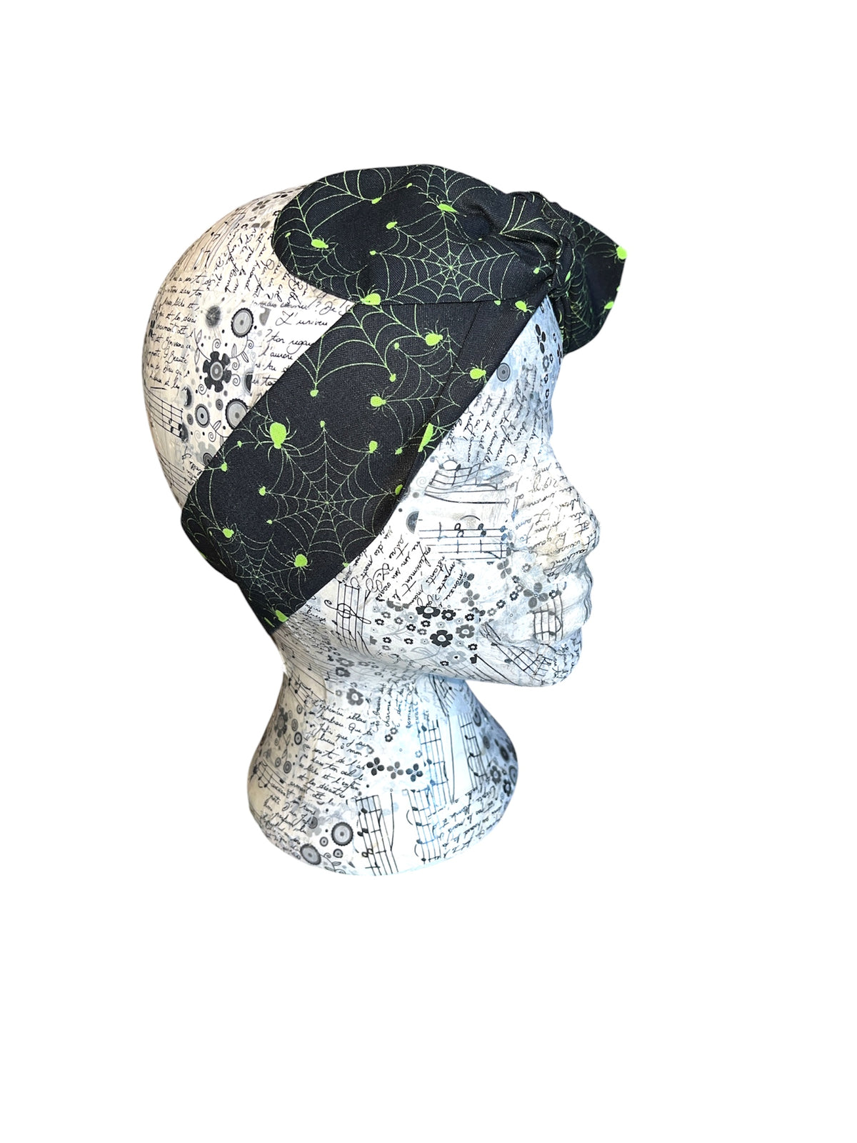 Green spiderwebs headband