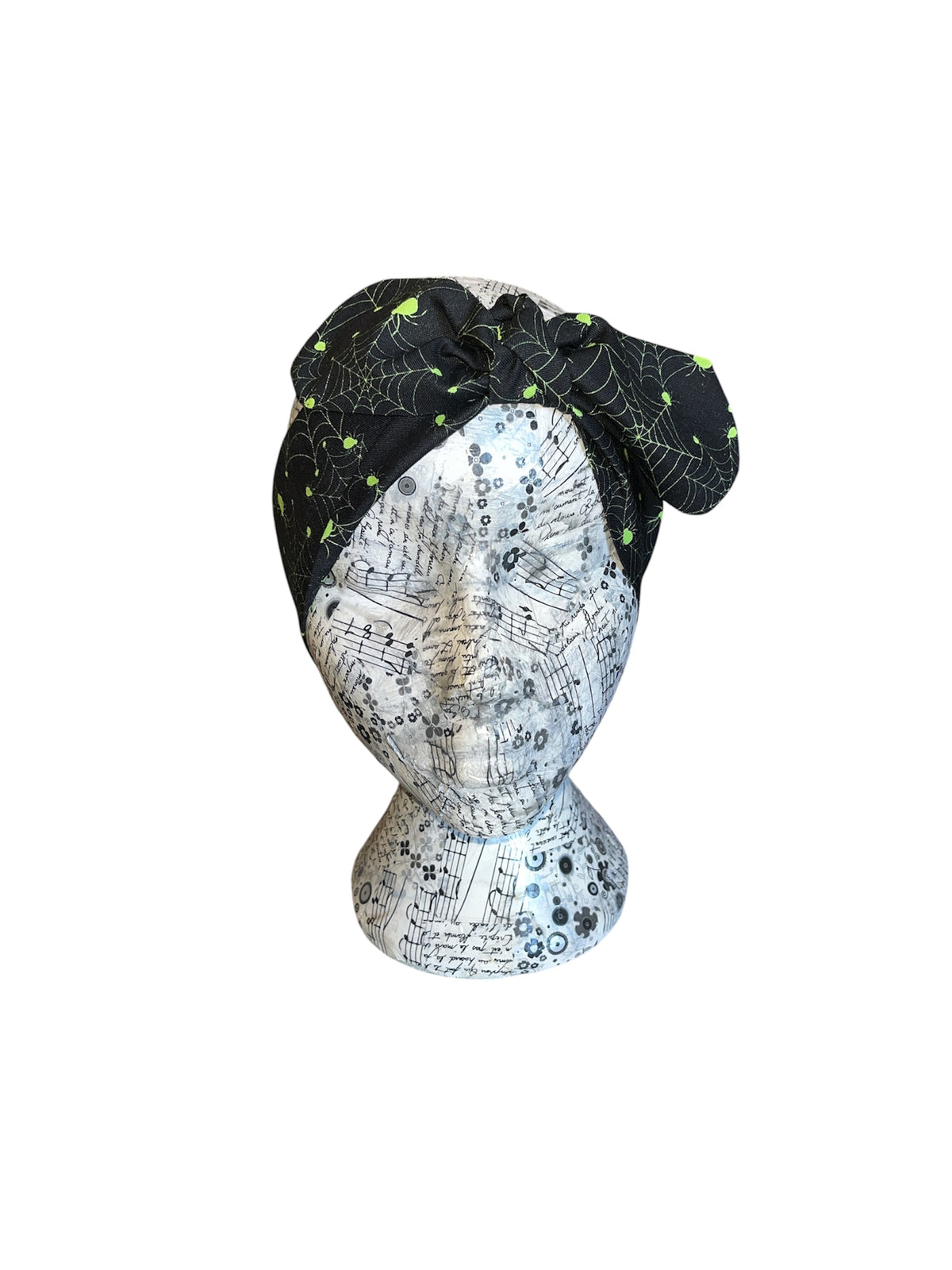 Green spiderwebs headband