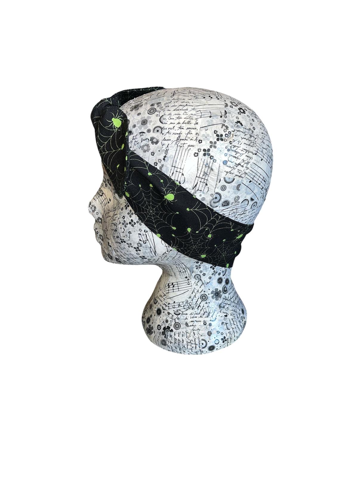 Green spiderwebs headband